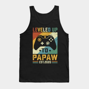 Vintage Leveled Up To Papaw Est.2020 Tank Top